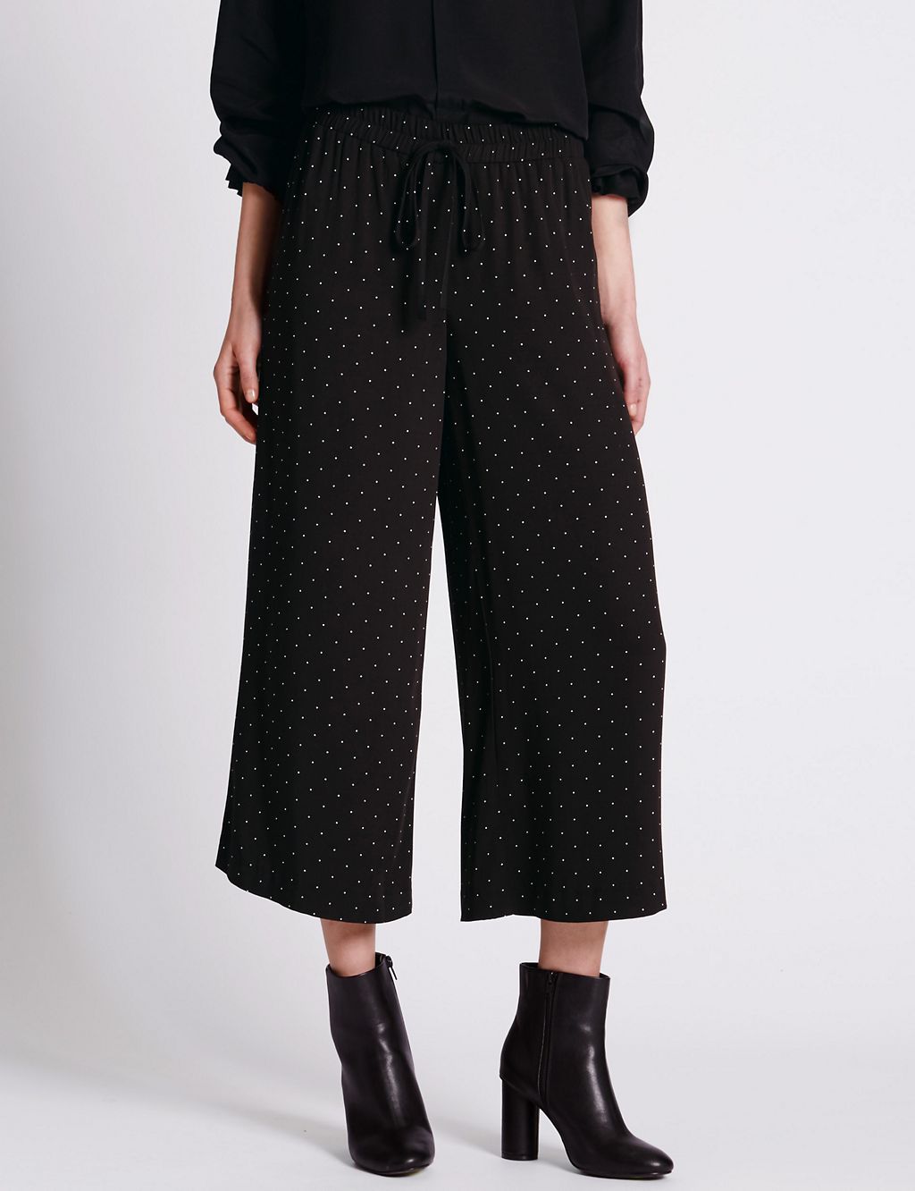 Wide Leg Spotted Trousers 3 of 3