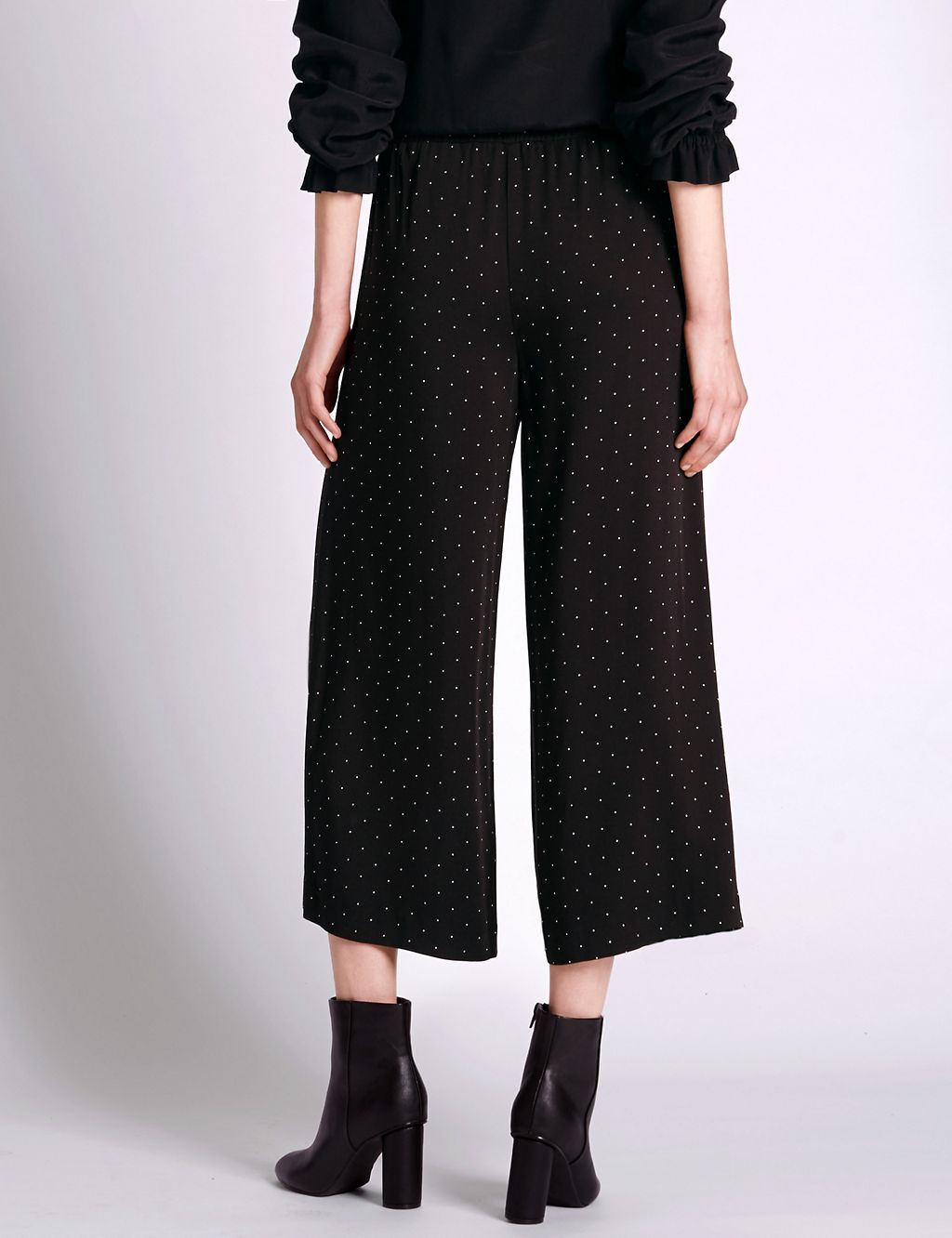 Wide Leg Spotted Trousers 2 of 3