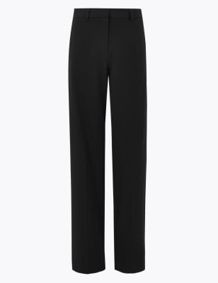 m&s wide leg elasticated waist trousers