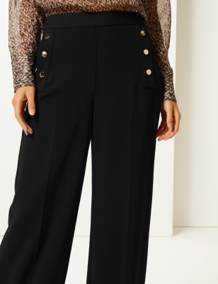 m and s ladies wide leg trousers