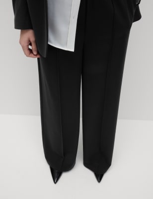 m and s ladies wide leg trousers