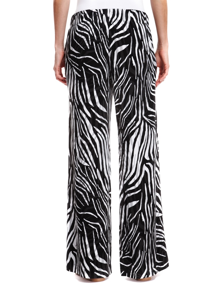 Zebra Print Wide Leg Pants