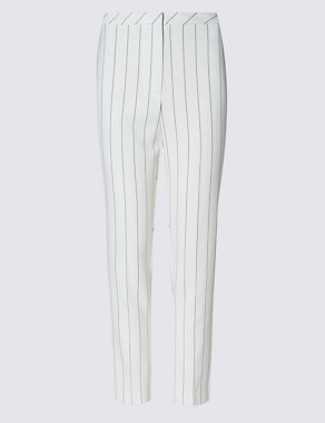 Wide Striped Straight Leg Trousers Image 2 of 3