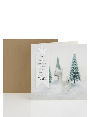 Wife Deer Christmas Card Image 2 of 3