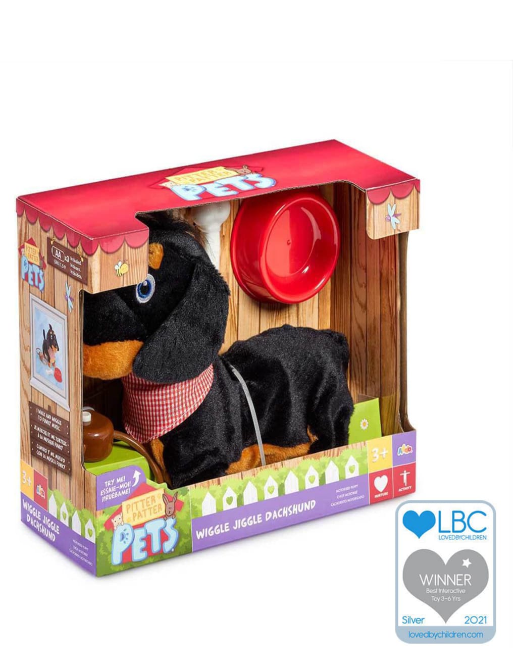 Walking sausage dog toy top
