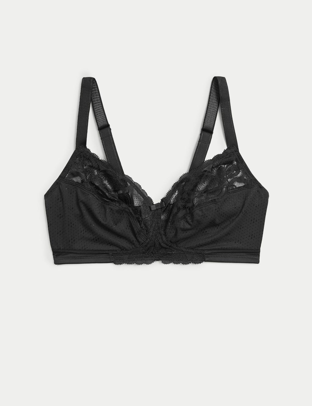 New Ex M&S Cotton & Lace Non-Padded Underwired Full Cup Bra A-E