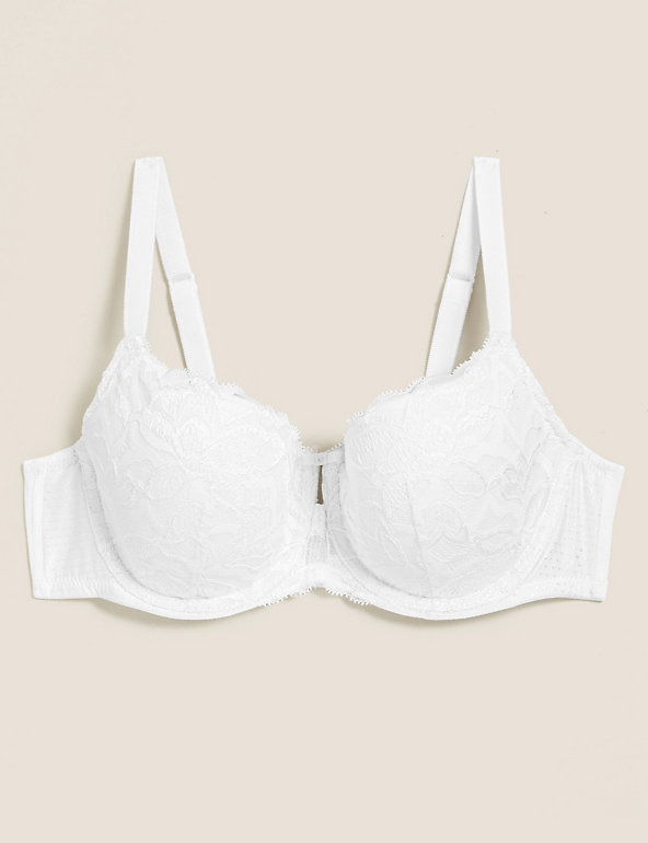 White mf for M&S Bra Underwired Balcony Floral Lace various sizes
