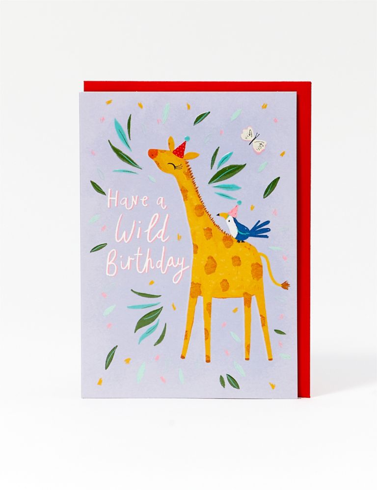Wild Giraffe Birthday Card 1 of 1