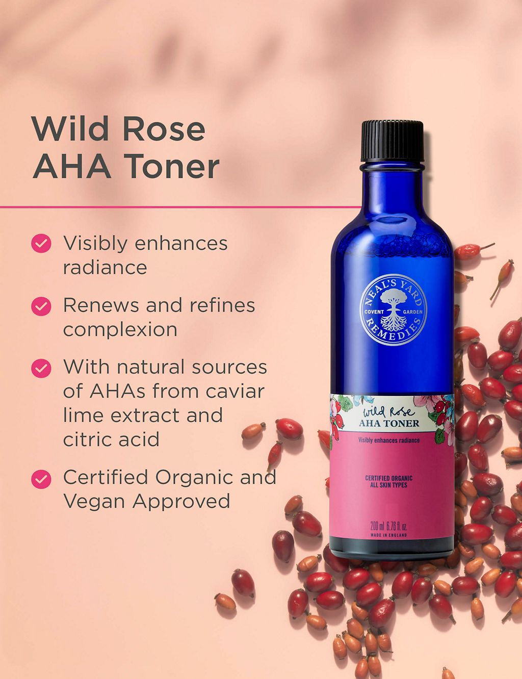 Wild Rose AHA Toner 200ml 1 of 4