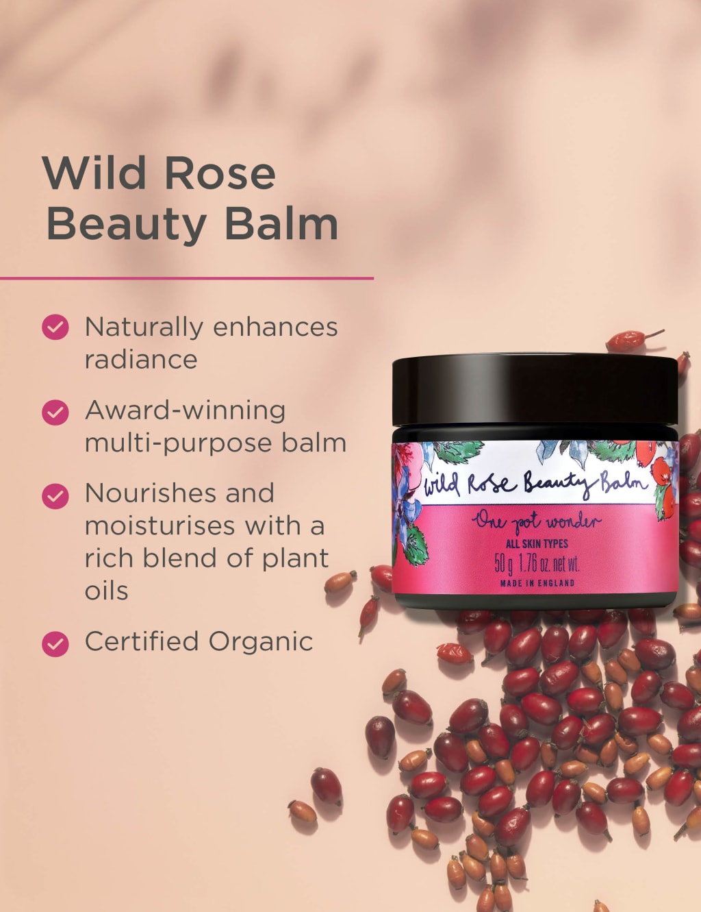 Wild Rose Beauty Balm 50g Neal's Yard Remedies M&S