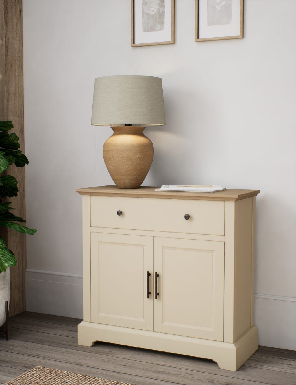 White clearance mini sideboard