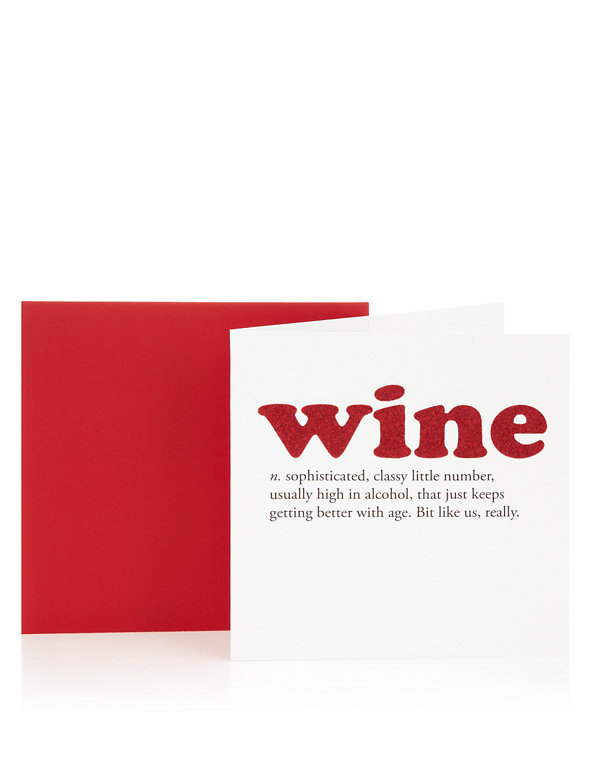 Wine Definition Birthday Greetings Card Image 1 of 2