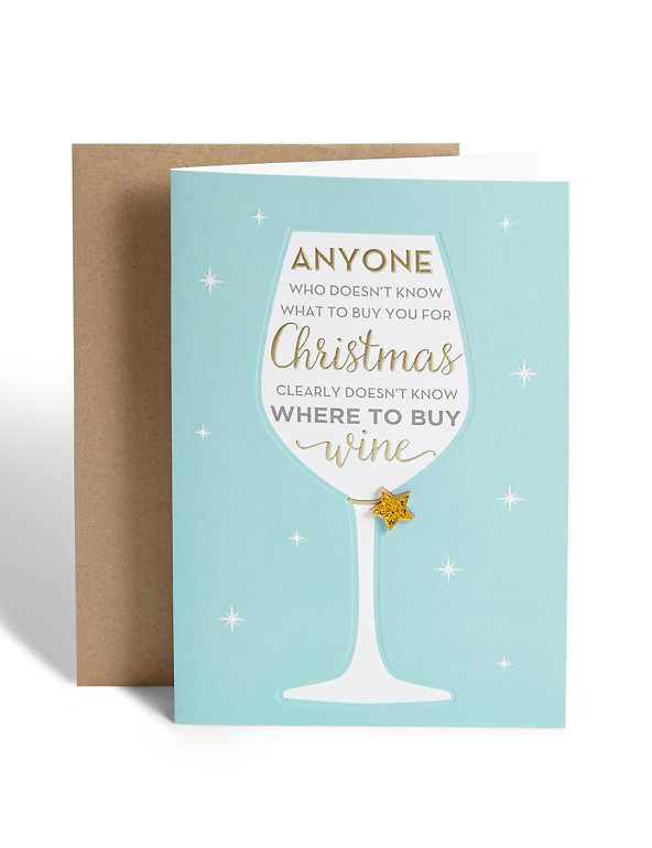 Wine Humour Christmas Card Image 1 of 2