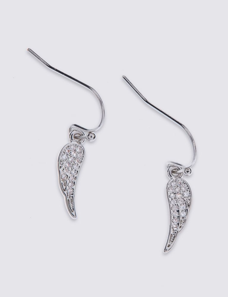 Wing Pave Earrings 1 of 2