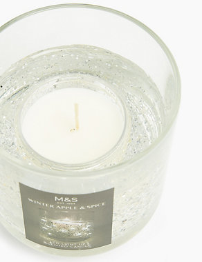 Winter Apple & Spice Silver Light Up Candle Image 2 of 4