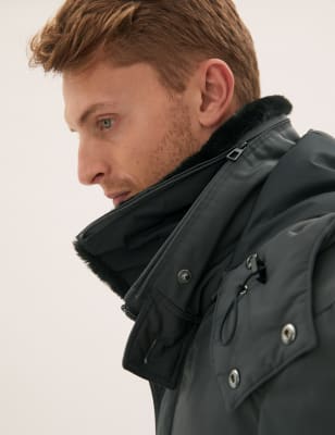 Mens parka coats on sale marks and spencer