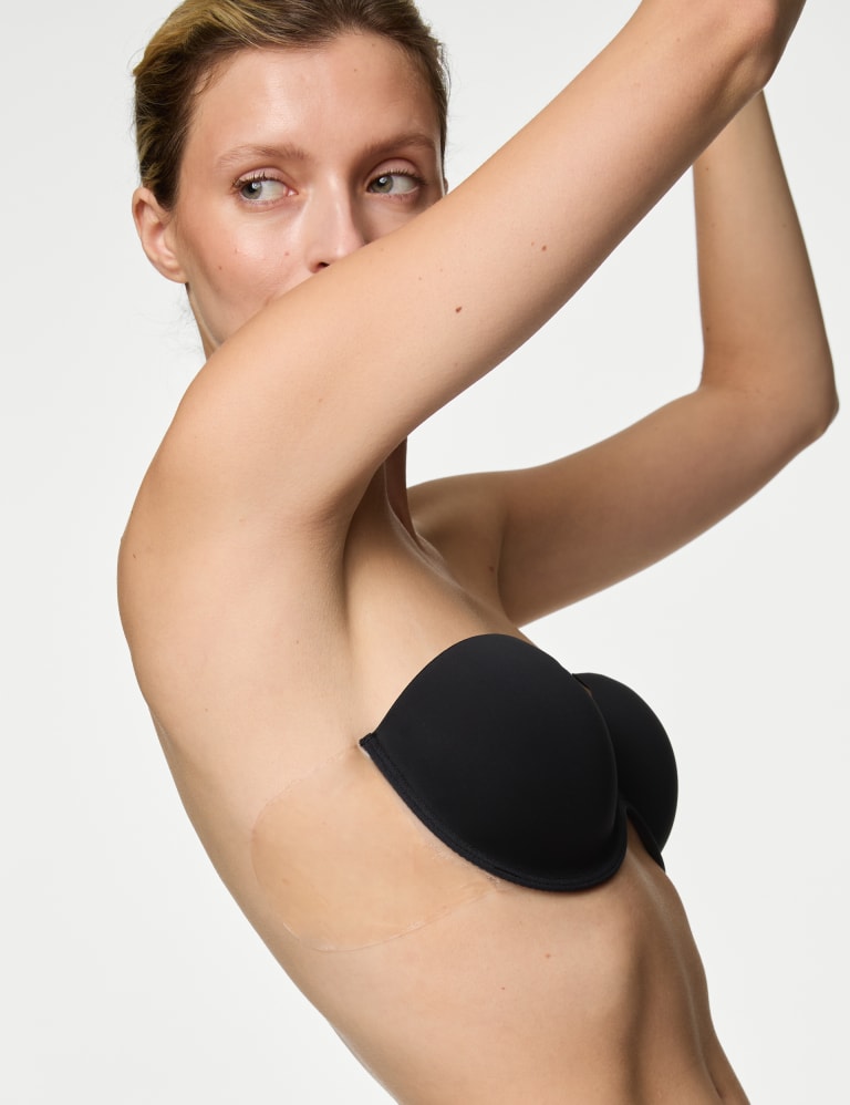 Black strapless backless bra deals