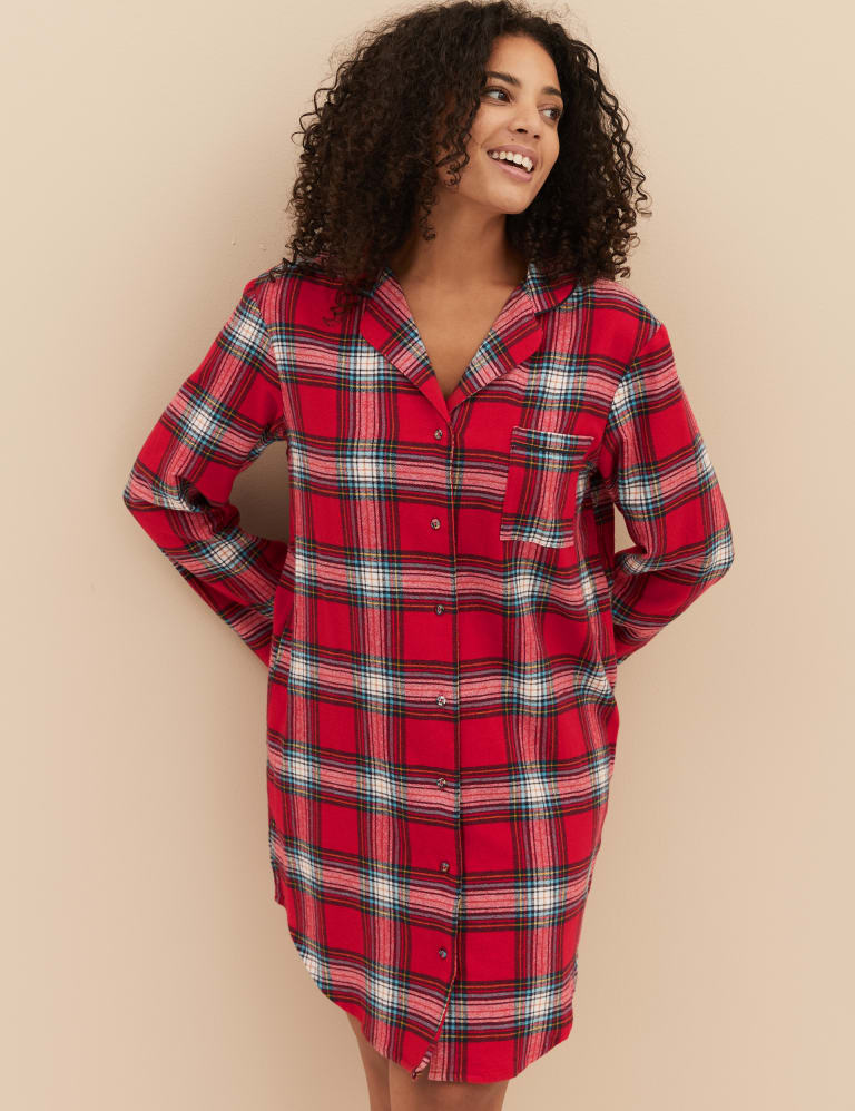 Women's Checked Family Christmas Nightshirt 1 of 5