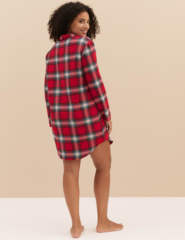 Women s Checked Family Christmas Nightshirt M S Collection M S