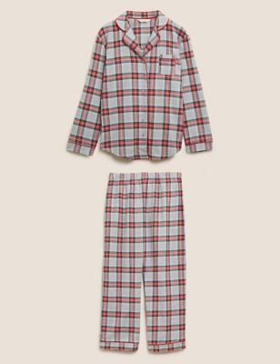 Women S Family Christmas Checked Pyjama Set M S Collection M S