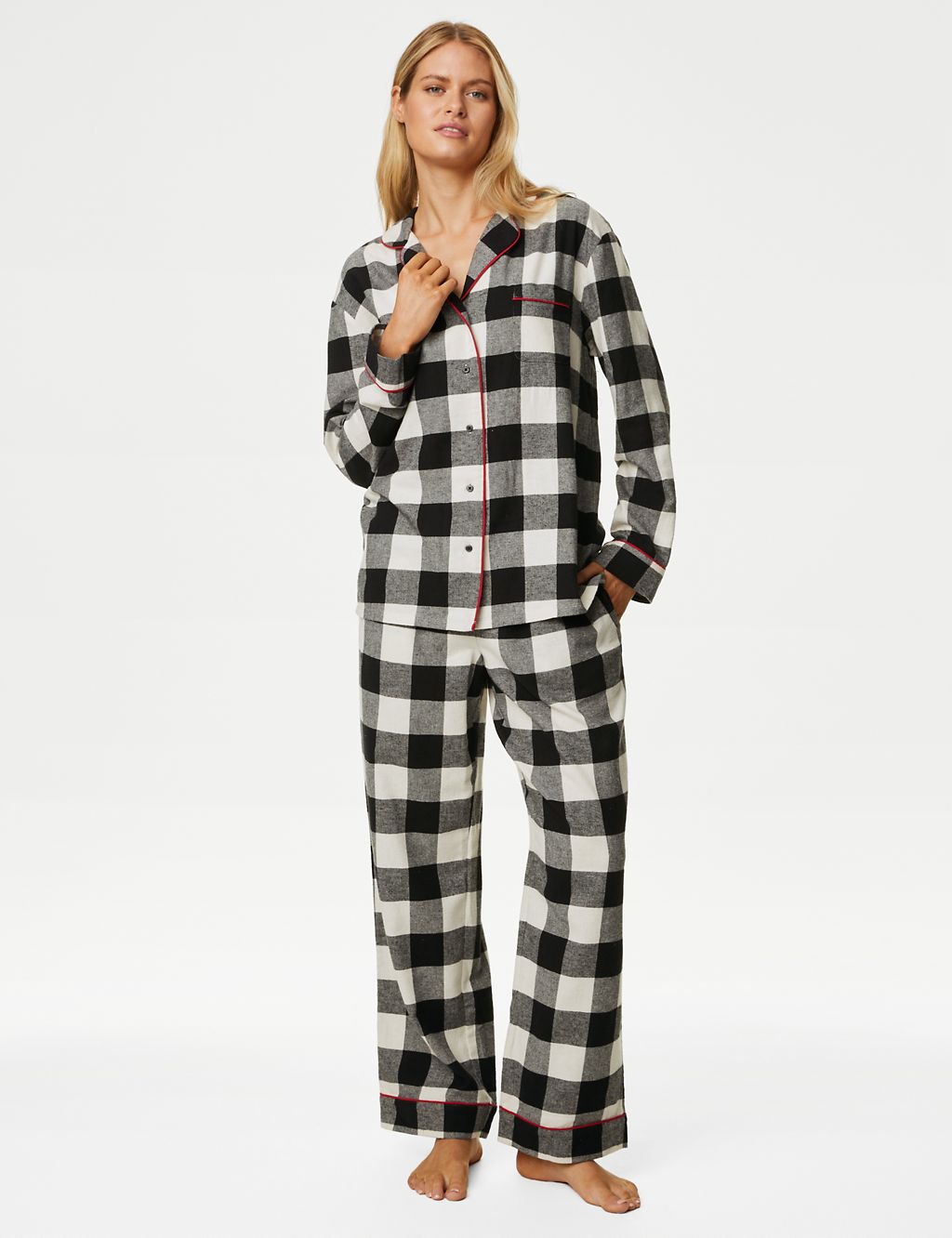 Women's Mono Check Family Christmas Pyjama Set | M&S Collection | M&S