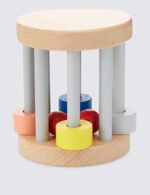 Wooden Cage Rattle M&S