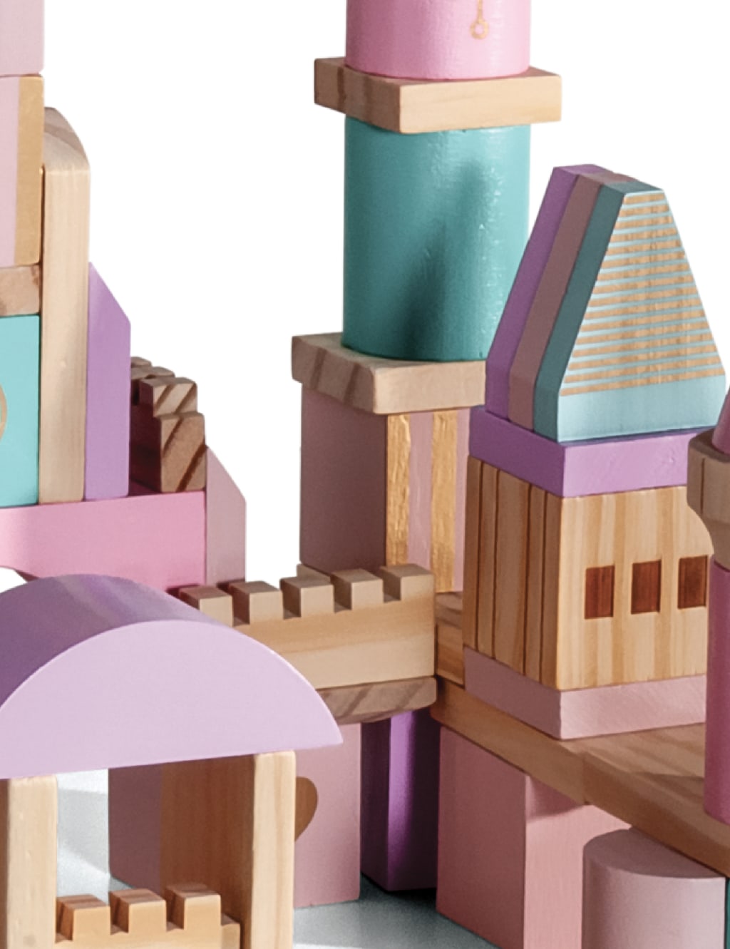 Wooden castle cheap block set