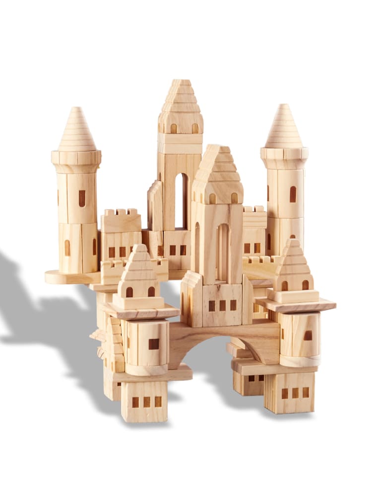 Wooden castle blocks deals