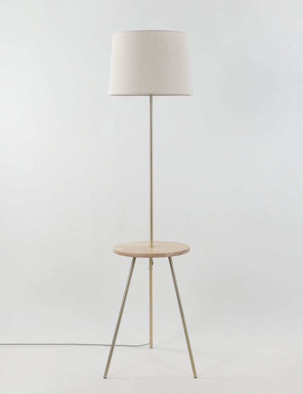 Wooden Circular Table Floor Lamp 3 of 6