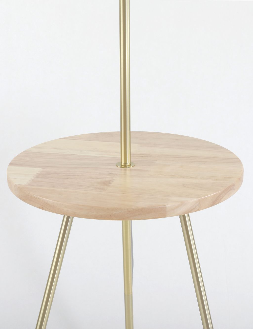 Wooden Circular Table Floor Lamp 4 of 6