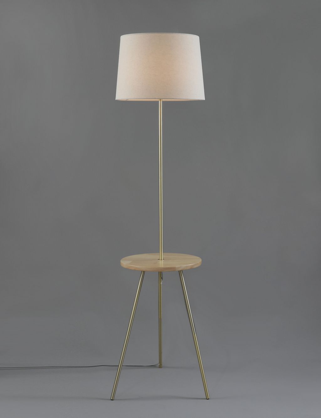 Wooden Circular Table Floor Lamp 6 of 6