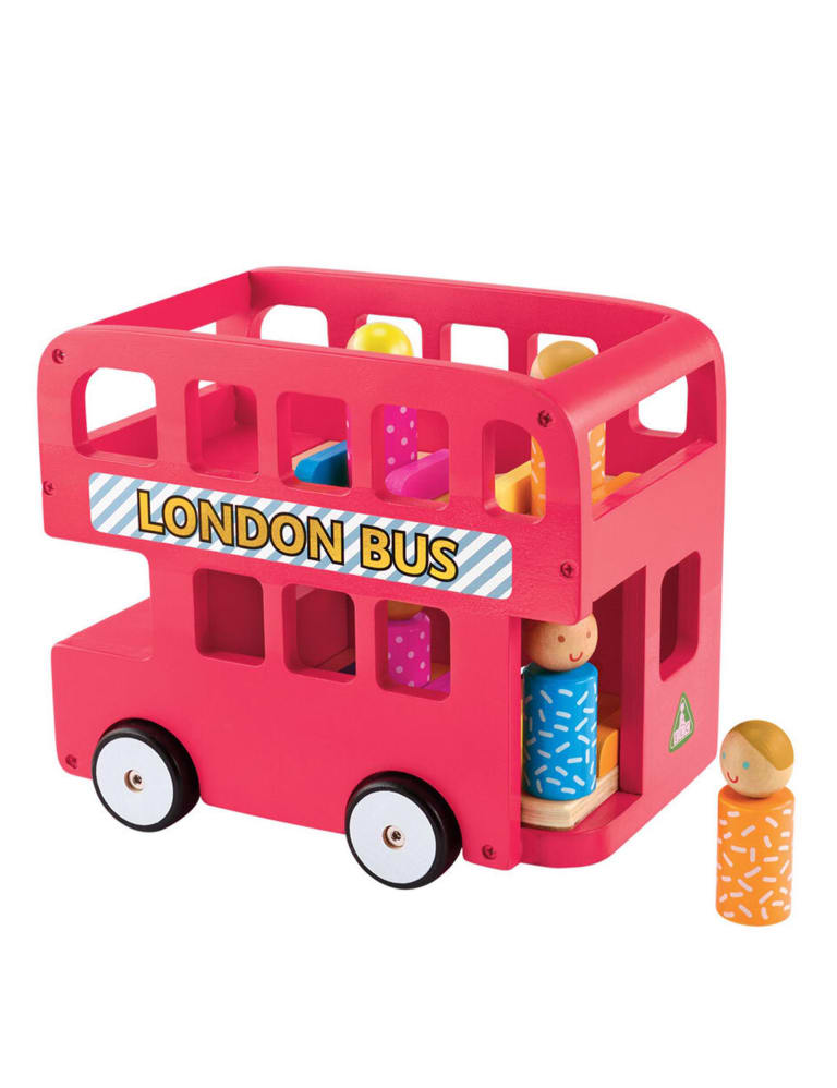 Wooden Double Decker Bus Toy 12 36 Mths Early Learning Centre