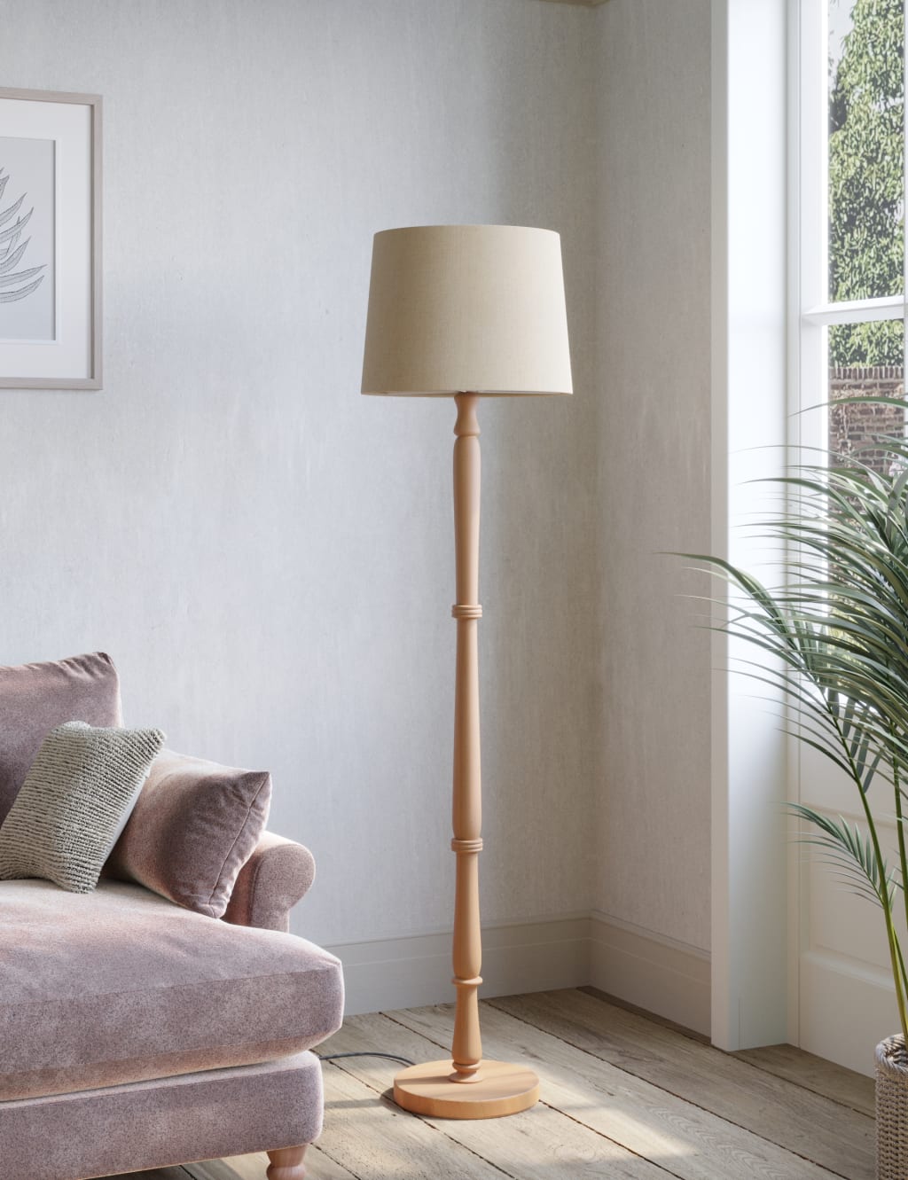 Wooden floor lamps for living room sale