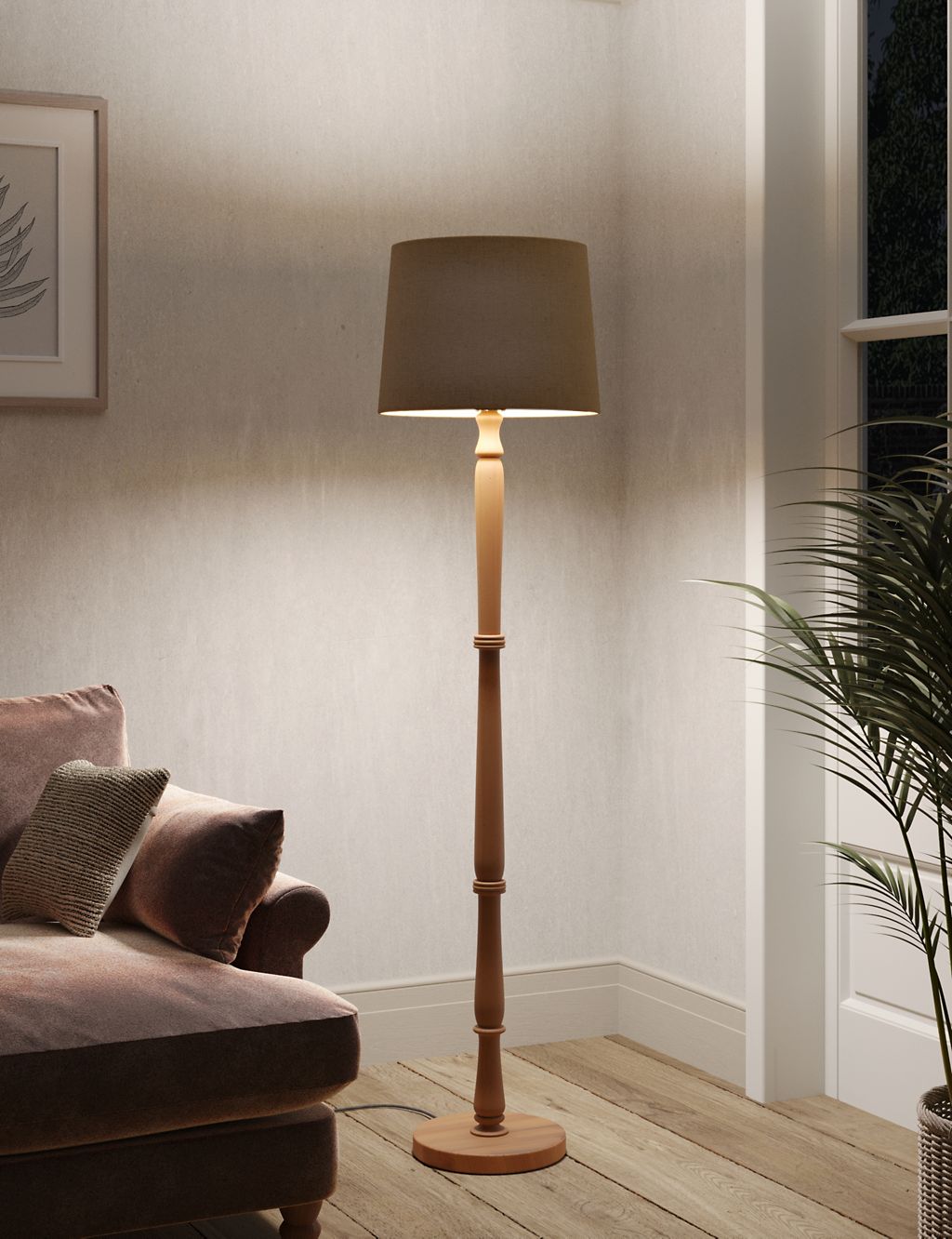Wooden Floor Lamp 1 of 8