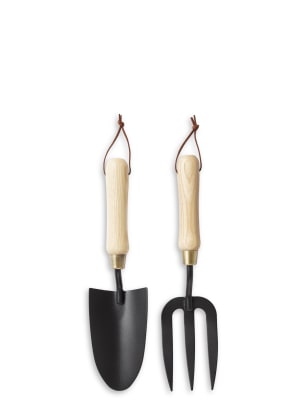 Wooden Handle Trowel Fork Set M&S