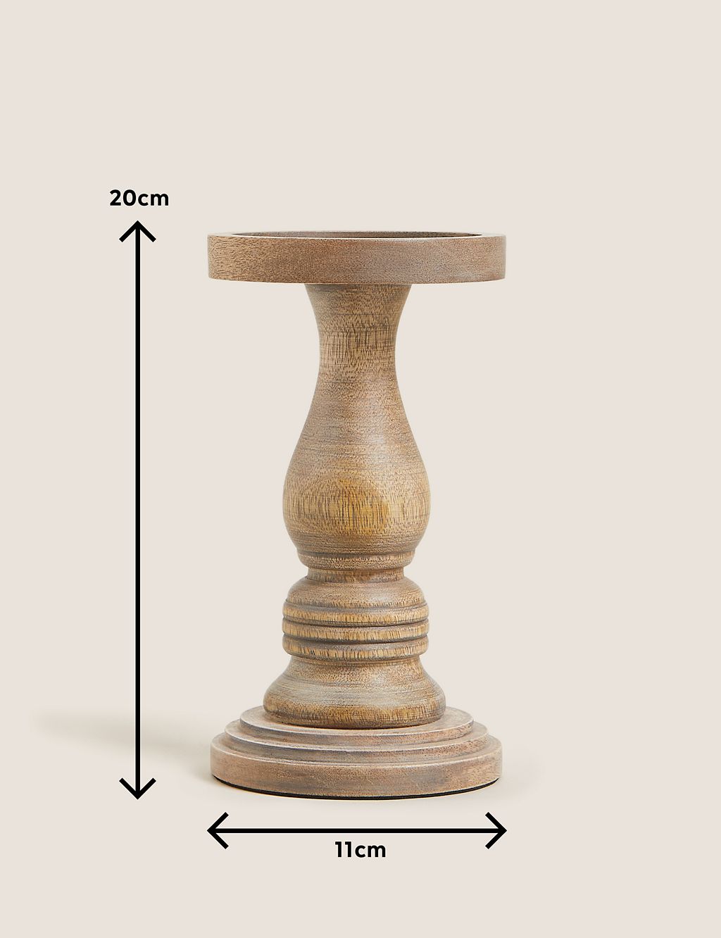 Wooden Large Candle Holder 6 of 6