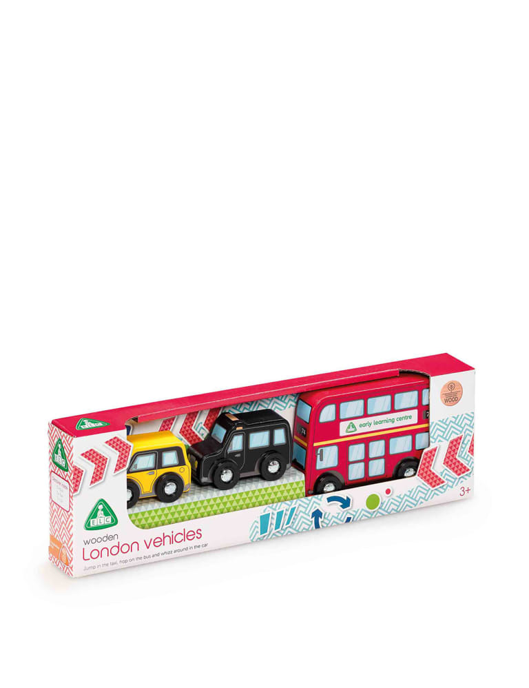Wooden London Vehicles Set 3 Yrs