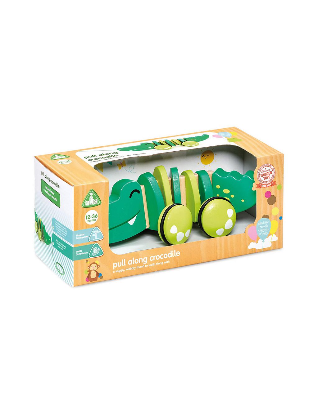 Wooden Pull-Along Crocodile (1-3 Yrs) 1 of 2