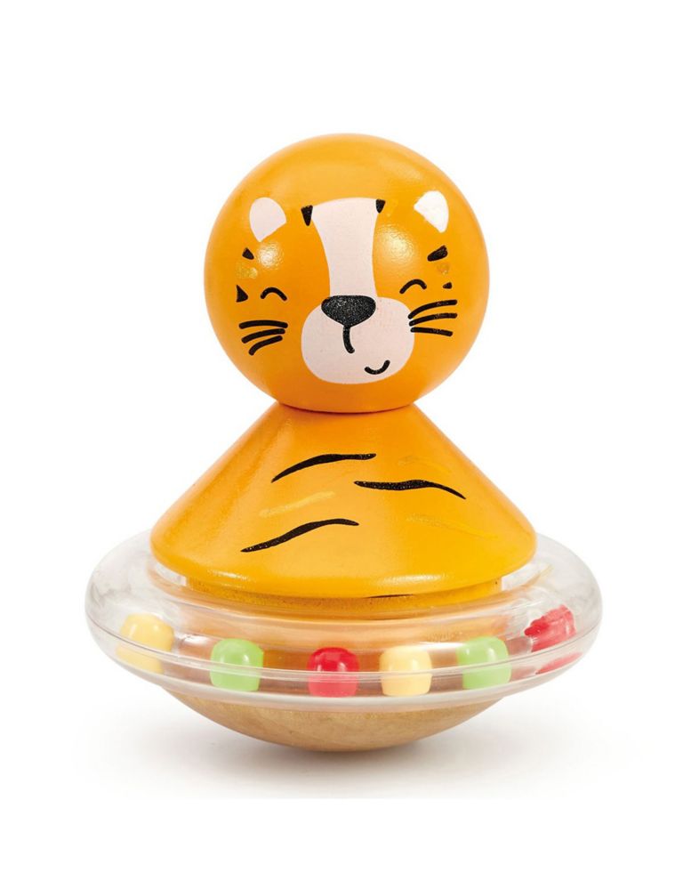 Wooden Roly Poly Tiger Toy (6-36 Mths) 3 of 3