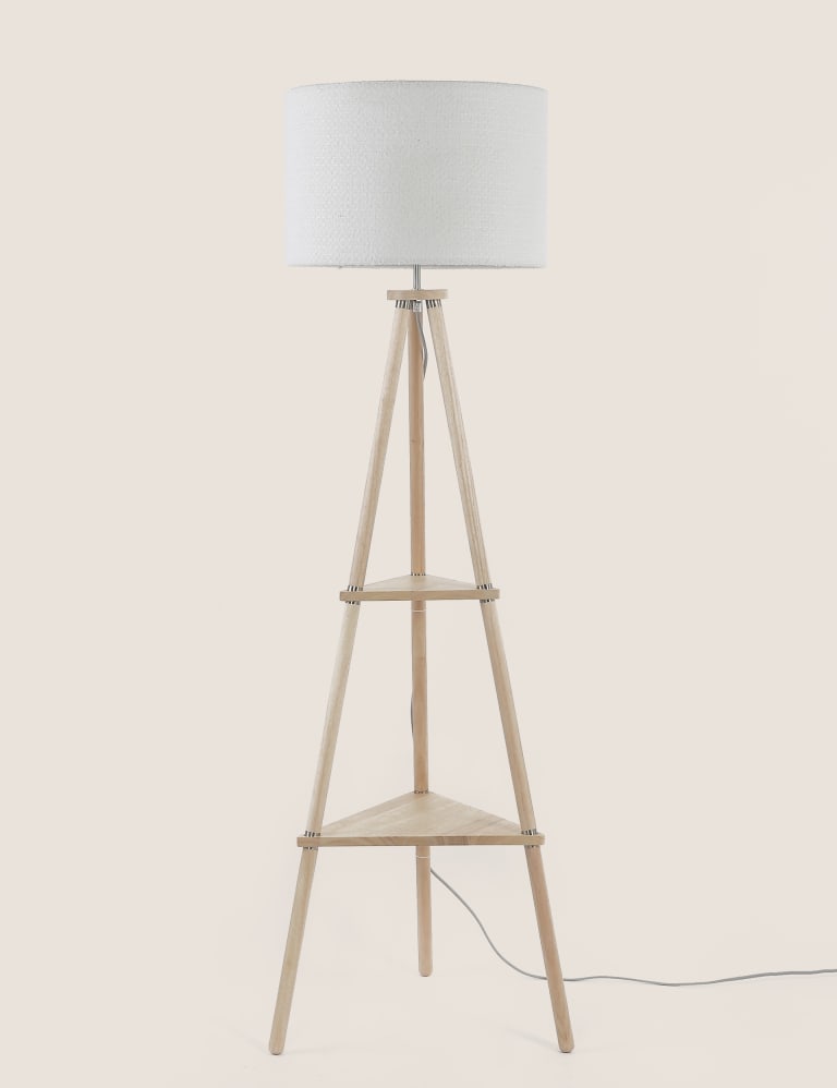 Wooden Tripod Floor Lamp 1 of 9