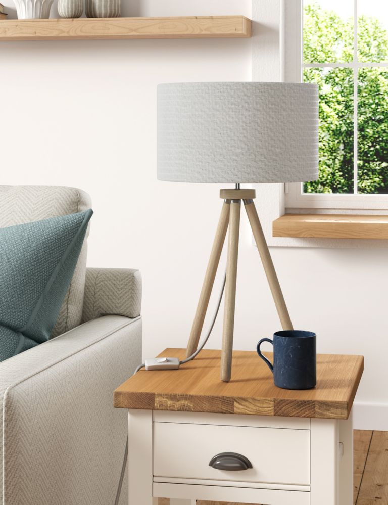 Wooden Tripod Table Lamp 4 of 8