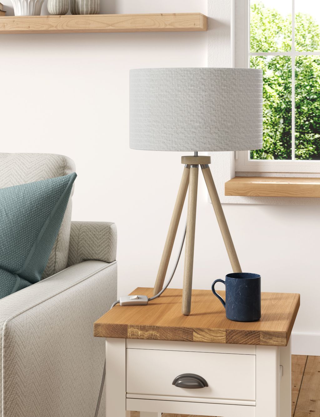 Wooden Tripod Table Lamp 7 of 8