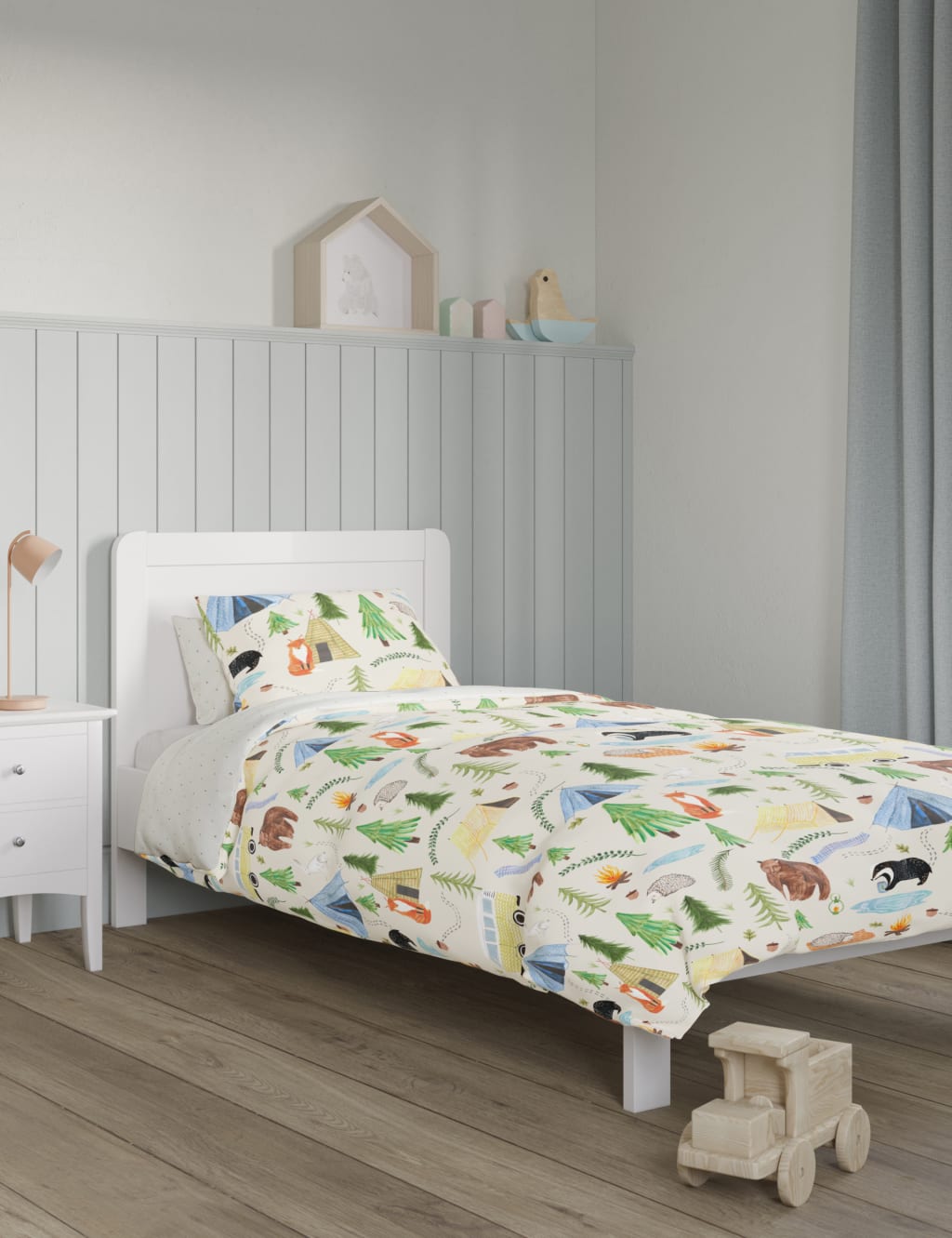 Woodland Cotton Blend Bedding Set 3 of 4