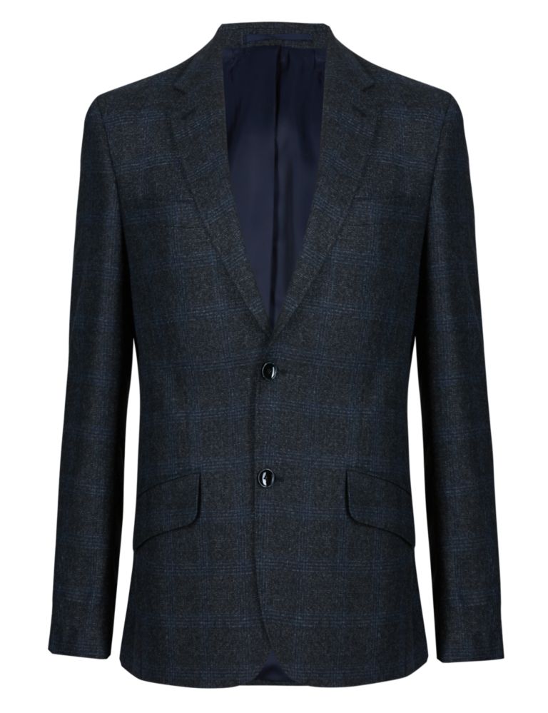 Wool Blend 2 Button Check Jacket 2 of 6