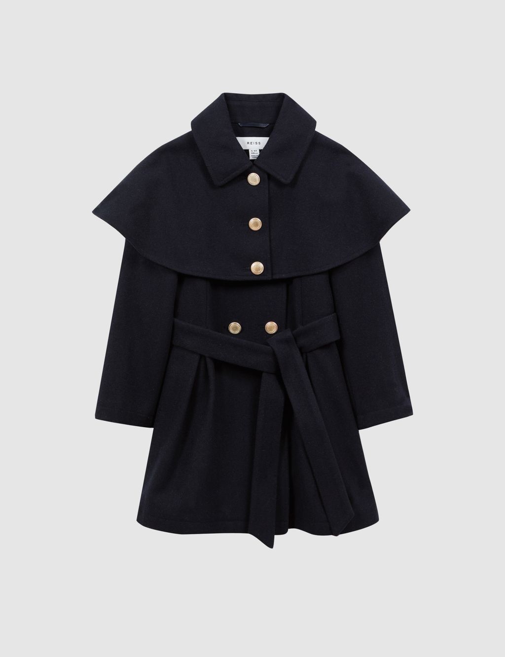 Wool Blend Belted Coat (4-14 Yrs) 1 of 5