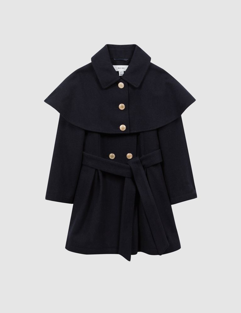 Wool Blend Belted Coat (4-14 Yrs) 2 of 5