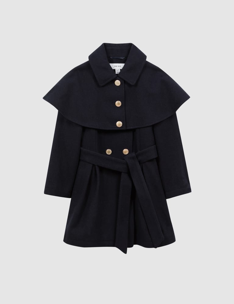 Wool Blend Belted Coat (4-14 Yrs) 2 of 5