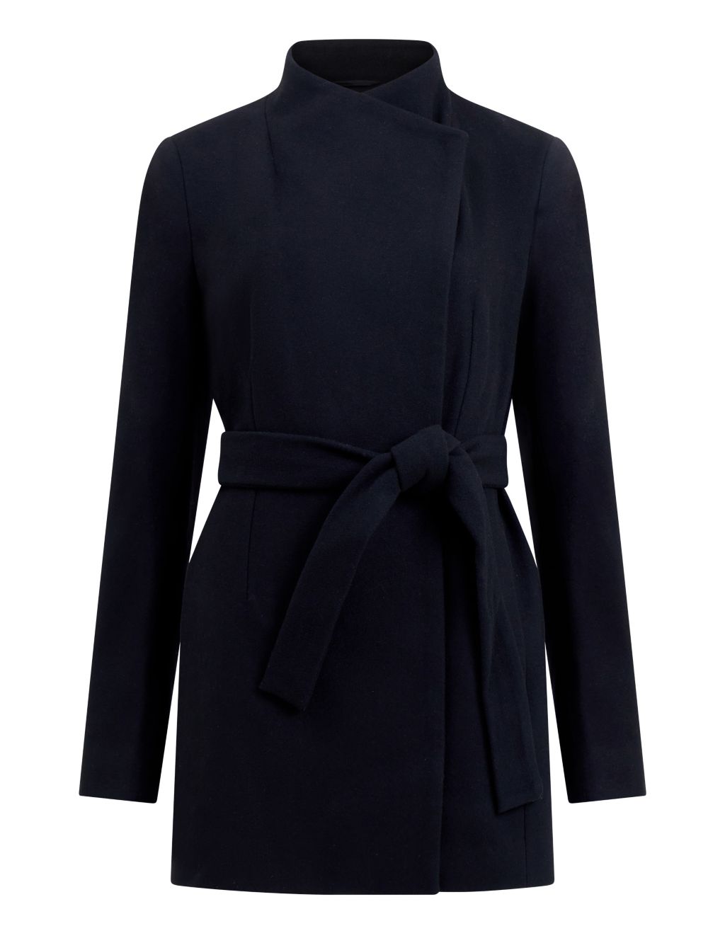 Wool Blend Belted Wrap Coat 1 of 4