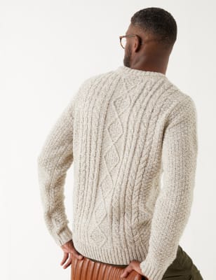 chunky v neck jumper mens