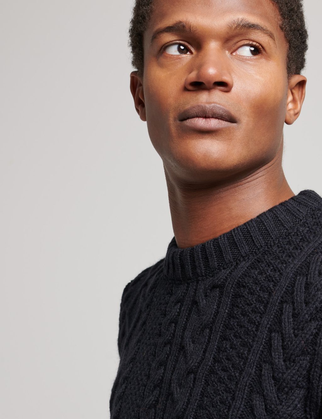 Wool Blend Cable Crew Neck Jumper | Superdry | M&S